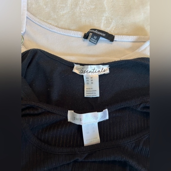 3 Bodysuits; 2 Black, 1 White - Picture 2 of 2